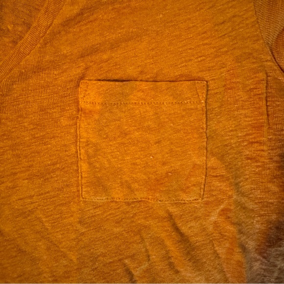 J. Crew | Women's Linen T-shirt | XL | Warm Spring Tangerine Orange - Picture 7 of 8